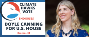 Climate Hawks Vote endorses Doyle Canning for Congress
